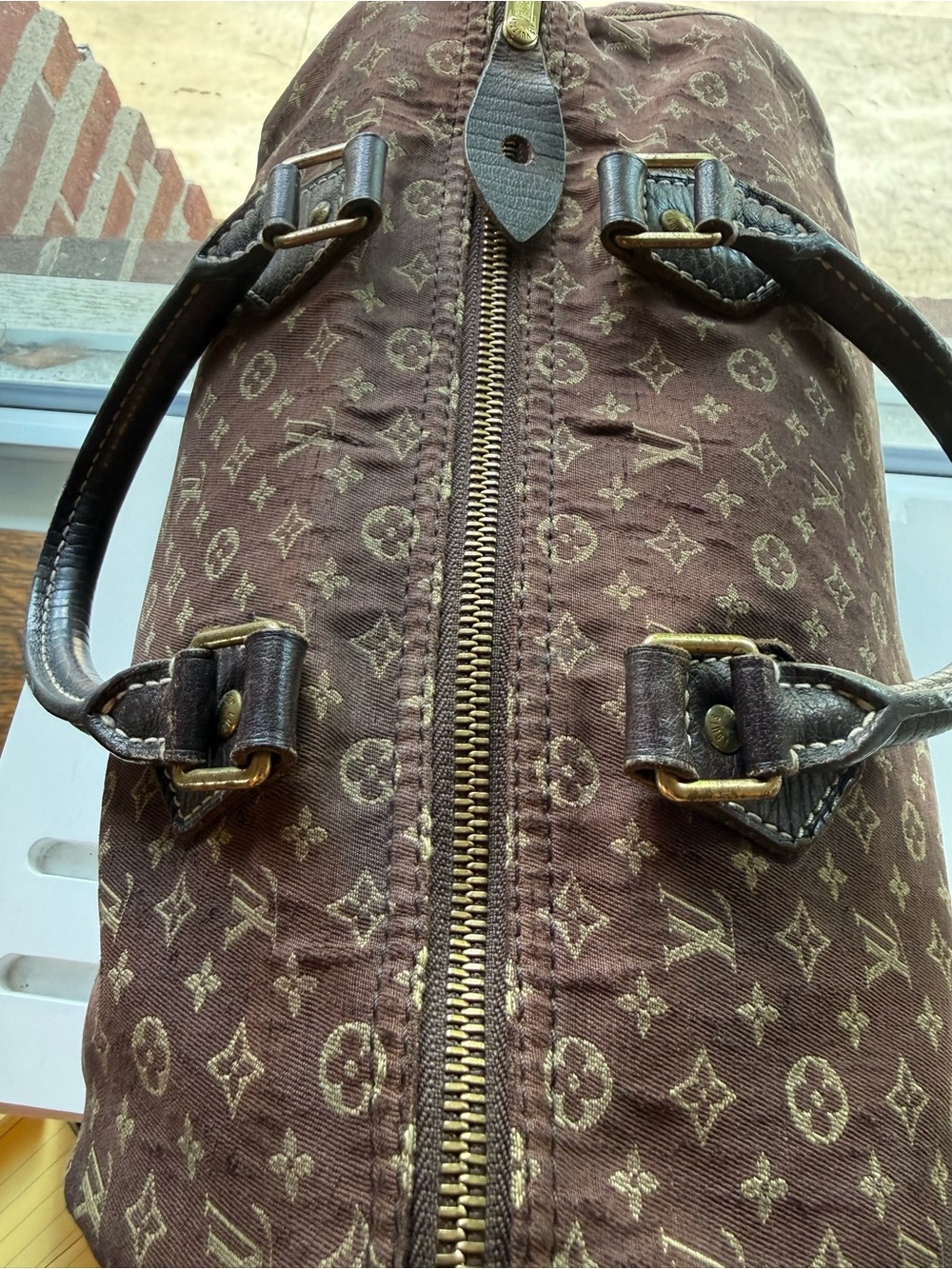 Louis Vuitton Brown Canvas Monogram Speedy with Dark Leather Trim - Picture 8 of 14